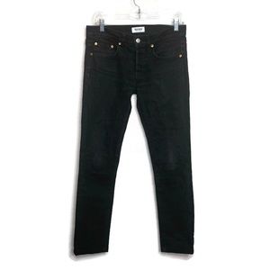 Buck Mason Black Slim Fit Button Fly Jeans
